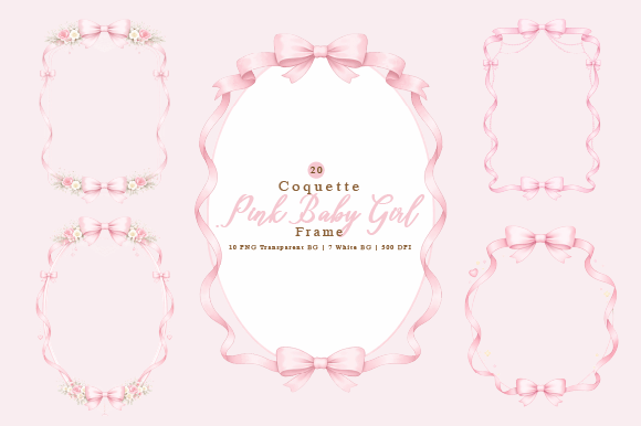 Download Coquette Nursery Baby Gir Frame Clipart - Baby Collection