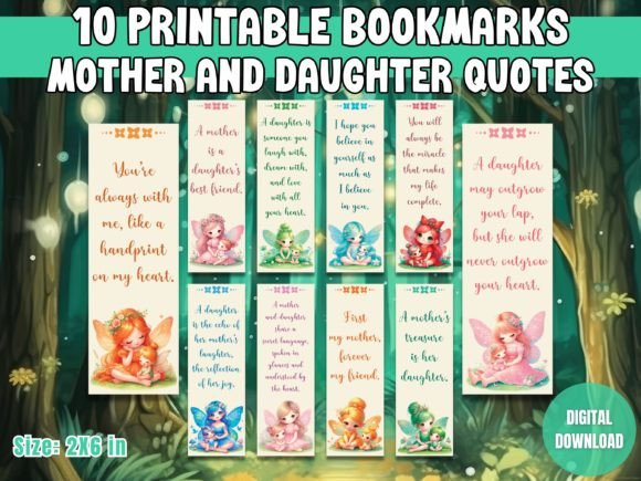 Download Heartfelt Mother and Daughter Bookmarks - Daughter Collection