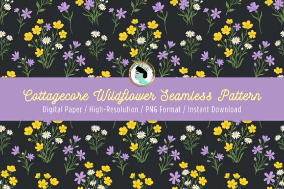 Download Cottagecore Wildflower Seamless Pattern - Premium Resources