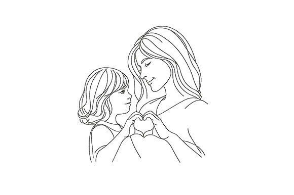 Download Mother and Daughter Heart Hands - Daughter Collection