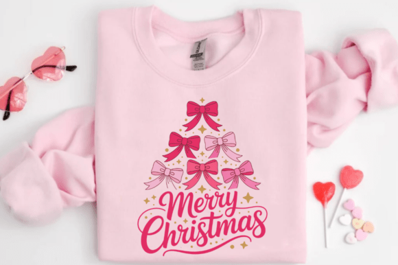 Download Coquette Pink Bow Merry Christmas Tree - Premium Resources