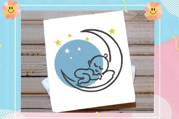 Download Baby Sleeping on the Moon - Baby Collection