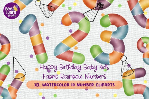 Download Birthday Baby Kids Fabric Rainbow Number - Baby Collection